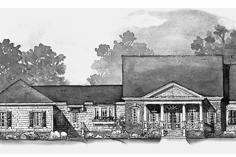 Home Plan - Exterior - Front Elevation 4 for Classical House Plan #429-248 - 3 bed, 2.5 bath