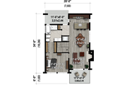 Contemporary Style House Plan - 3 Beds 1 Baths 1563 Sq/Ft Plan #25-4932 