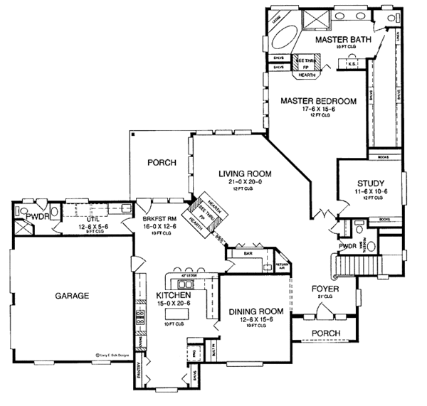 Architectural House Design - Contemporary Floor Plan - Main Floor Plan #952-89