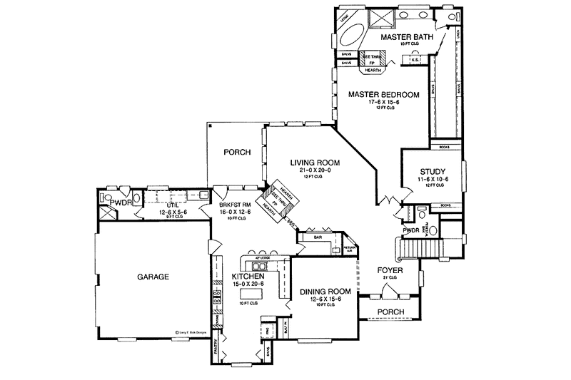 Home Plan - Floor Plan - Main Floor for Contemporary House Plan #952-89 - 4 bed, 3.5 bath