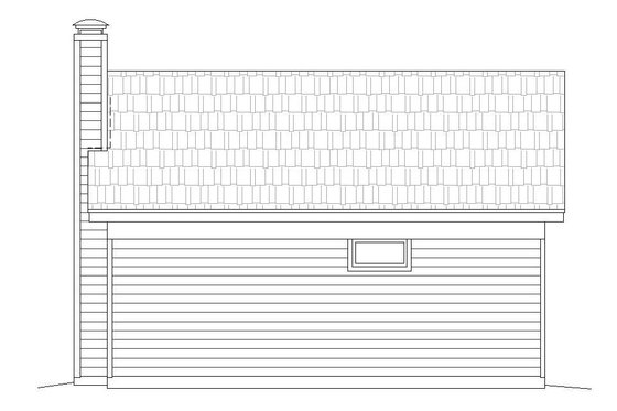 Exterior - Rear Elevation for Country House Plan #932-237, 0.5 bath
