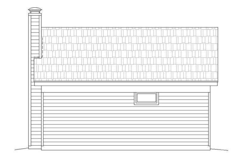 House Blueprint - Exterior - Rear Elevation for Country House Plan #932-237, 0.5 bath