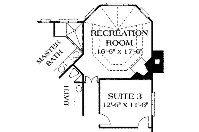 Home Plan - Floor Plan - Other Floor for Mediterranean House Plan #453-127 - 4 bed, 3.5 bath