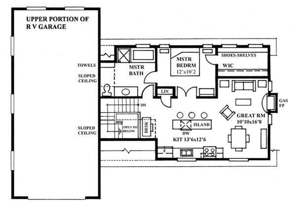 Home Plan - Traditional Floor Plan - Upper Floor Plan #118-168