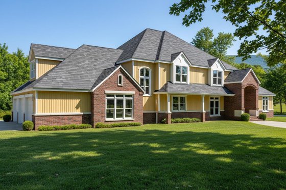 Exterior - Front Elevation for Traditional House Plan #105-203 - 4 bed, 2.5 bath