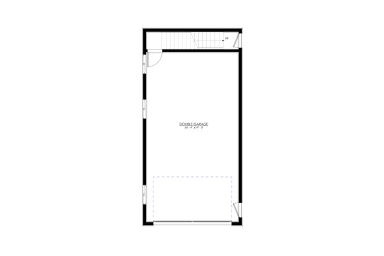 Floor Plan - Lower Floor for Farmhouse House Plan #1114-30 - 1 bed, 1 bath