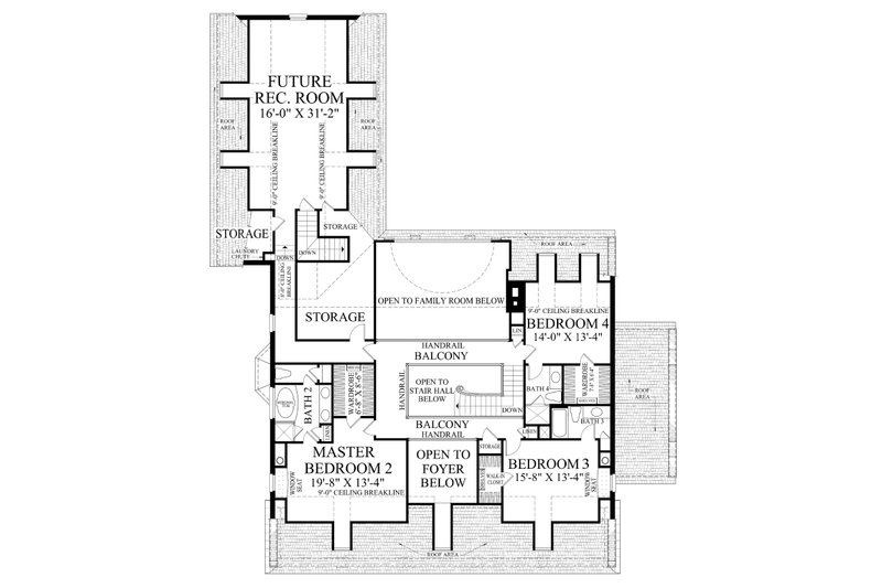 Dream House Plan - Floor Plan - Upper Floor for Country House Plan #137-233 - 4 bed, 4 bath