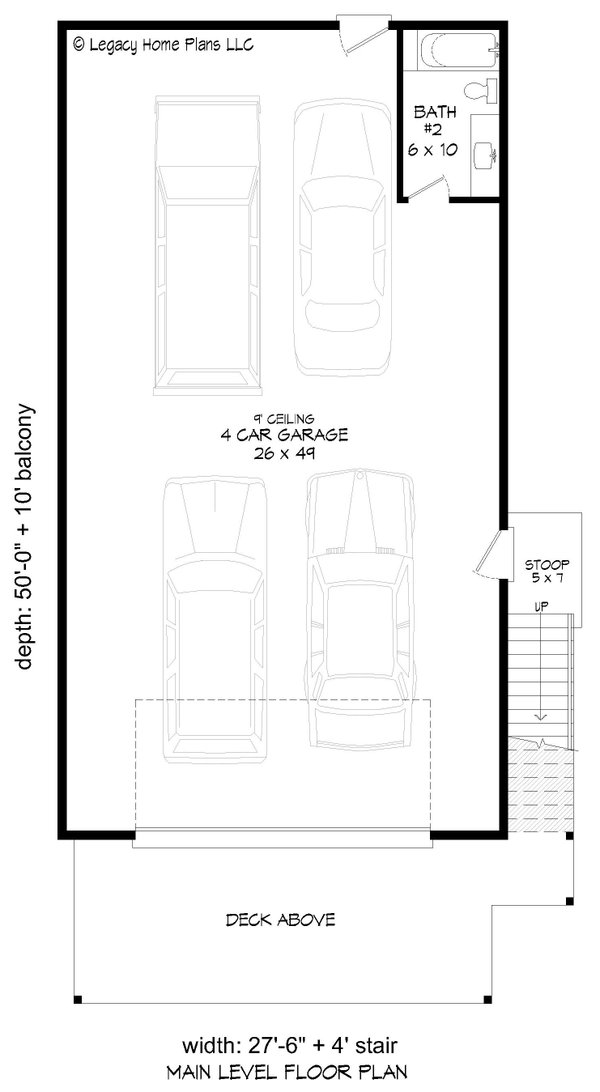 Architectural House Design - Contemporary Floor Plan - Main Floor Plan #932-950