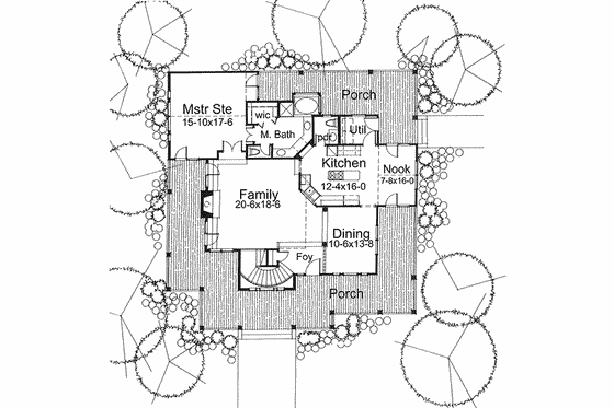 country farm house plan by David Wiggins huge wrap around porch