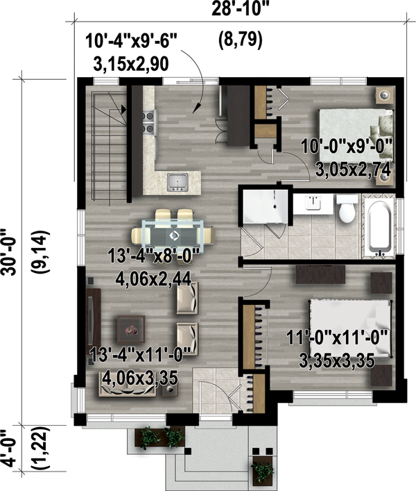 Dream House Plan - Contemporary Floor Plan - Main Floor Plan #25-4407