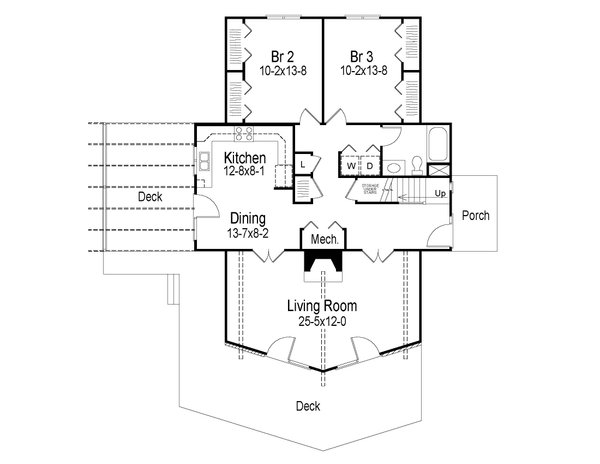 House Design - Modern Floor Plan - Main Floor Plan #57-161