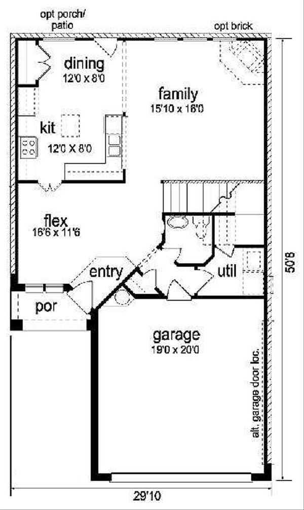Traditional Floor Plan - Main Floor Plan #84-268