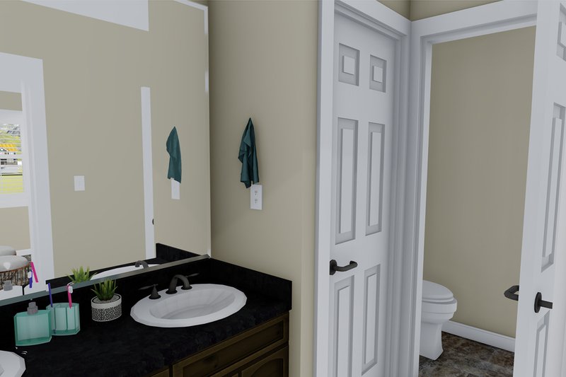 House Blueprint - Interior - Master Bathroom 1 for Traditional House Plan #1060-4 - 3 bed, 2.5 bath