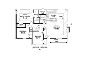 Floor Plan - Main Floor for Ranch House Plan #81-13866 - 3 bed, 2 bath
