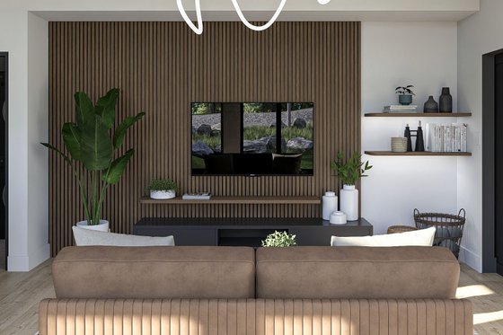 Interior - Family Room for Modern House Plan #455-374 - 1 bed, 1 bath