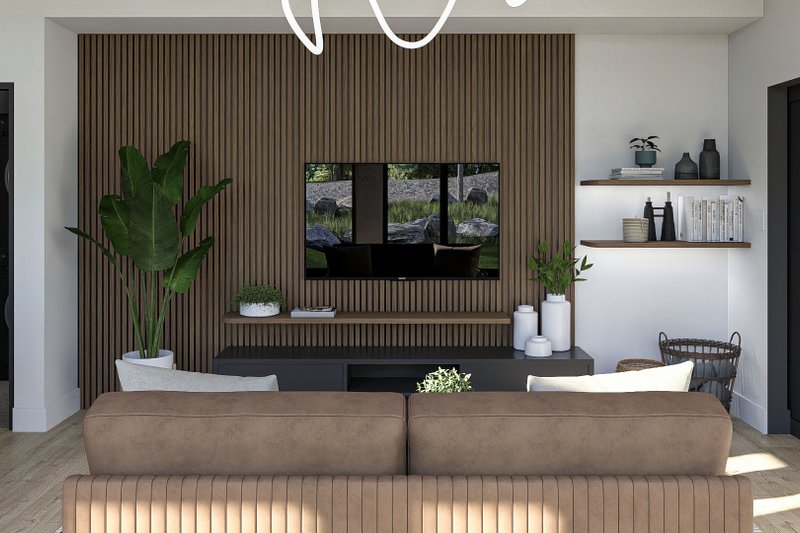 Architectural House Design - Interior - Family Room for Modern House Plan #455-374 - 1 bed, 1 bath