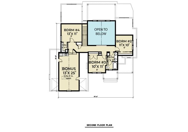 House Blueprint - Craftsman Floor Plan - Upper Floor Plan #1070-13