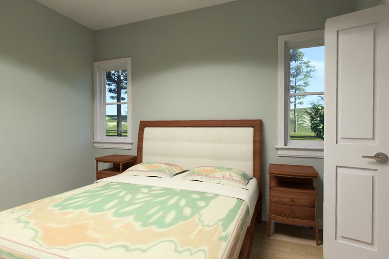 Architectural House Design - Interior - Master Bedroom for Cottage House Plan #513-2456 - 2 bed, 2 bath