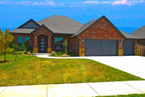 Exterior - Front Elevation for Country House Plan #65-527 - 3 bed, 2.5 bath