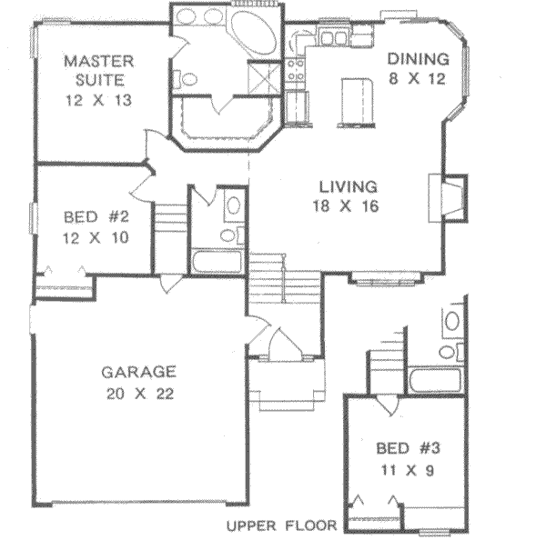House Blueprint - Traditional Floor Plan - Main Floor Plan #58-113