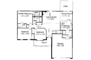 Cottage Style House Plan - 3 Beds 2 Baths 1426 Sq/Ft Plan #46-116 