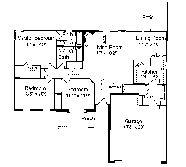 Home Plan - Cottage Floor Plan - Main Floor Plan #46-116