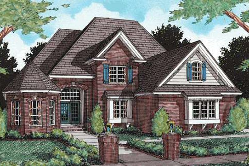 Home Plan - European Exterior - Front Elevation Plan #20-300