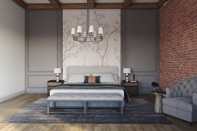 House Plan Design - Interior - Master Bedroom 1 for Craftsman House Plan #54-545 - 5 bed, 4 bath