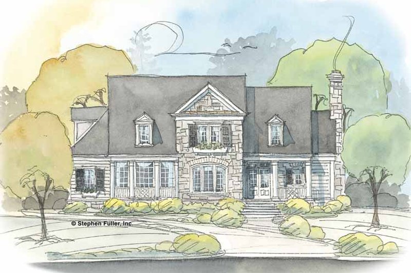 Architectural House Design - Country Exterior - Front Elevation Plan #429-372