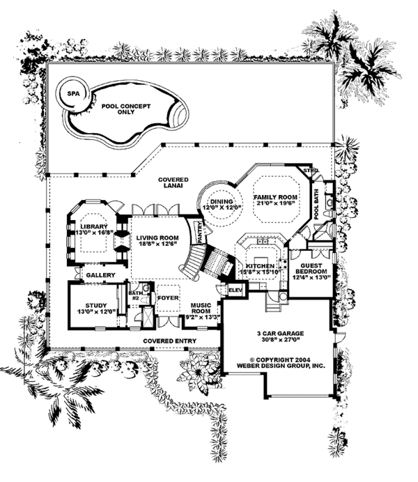 Dream House Plan - Mediterranean Floor Plan - Main Floor Plan #1017-66