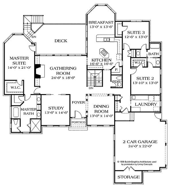 Home Plan - Country Floor Plan - Main Floor Plan #453-438