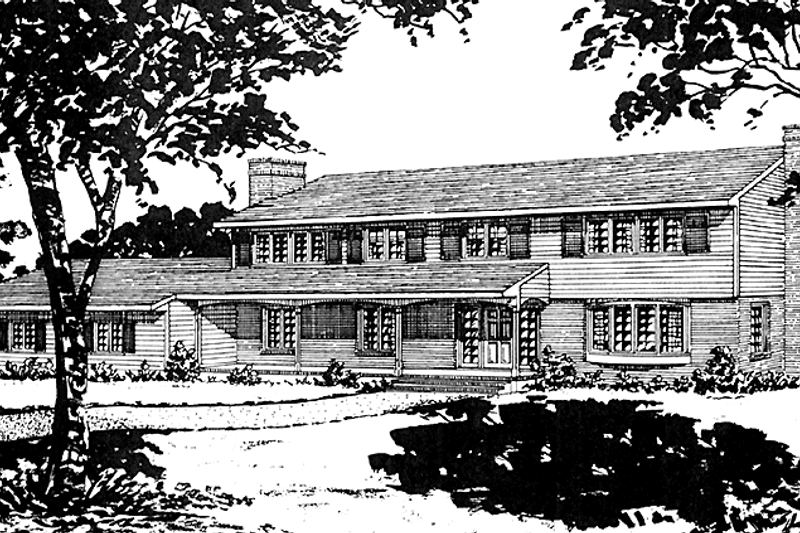 Home Plan - Colonial Exterior - Front Elevation Plan #320-1369