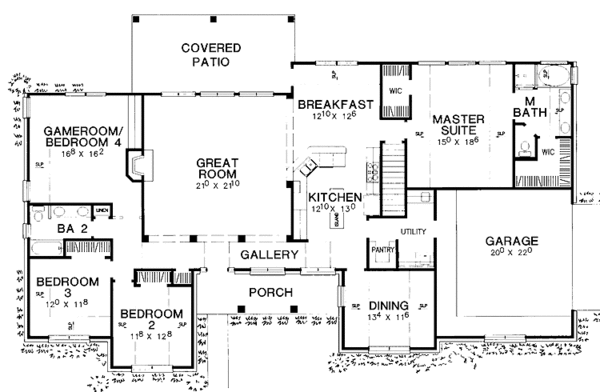 Dream House Plan - Country Floor Plan - Main Floor Plan #472-250