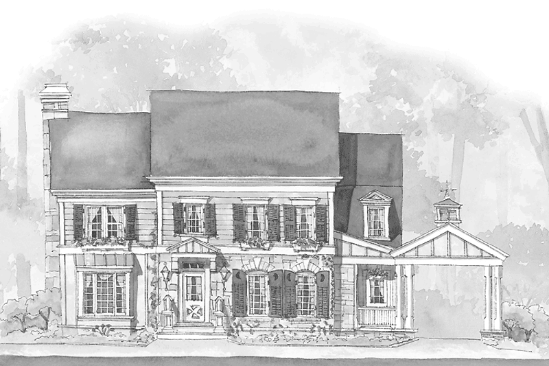Architectural House Design - Colonial Exterior - Front Elevation Plan #429-280
