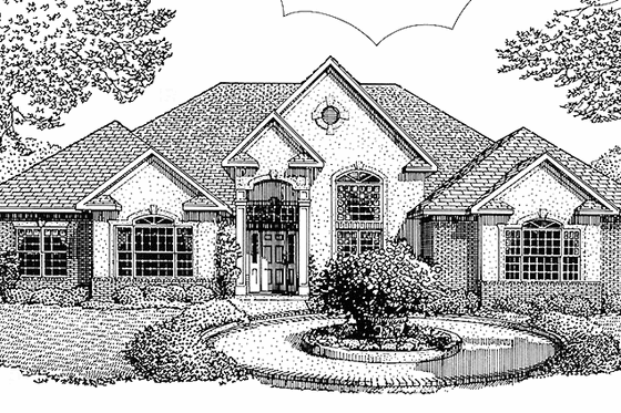 Exterior - Front Elevation 3 for Traditional House Plan #11-250 - 3 bed, 2 bath