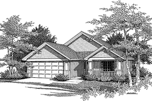 Exterior - Front Elevation 3 for Bungalow House Plan #48-730 - 2 bed, 2 bath