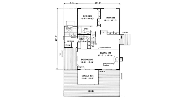 Architectural House Design - Contemporary Floor Plan - Main Floor Plan #456-113