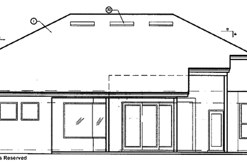 Home Plan - Exterior - Rear Elevation for Mediterranean House Plan #417-732 - 4 bed, 3 bath