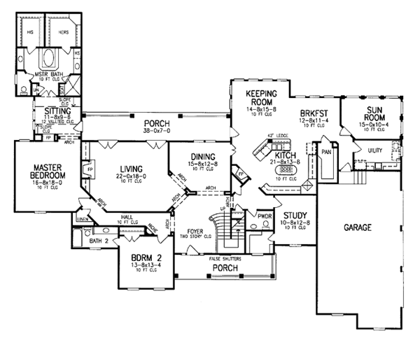 Home Plan - Country Floor Plan - Main Floor Plan #952-240