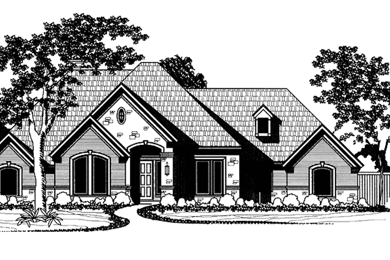 House Blueprint - Ranch Exterior - Front Elevation Plan #946-11