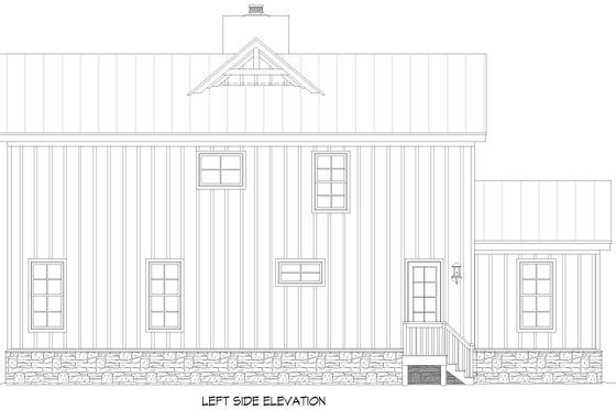 Exterior - Other Elevation for Farmhouse House Plan #932-1425 - 3 bed, 2.5 bath
