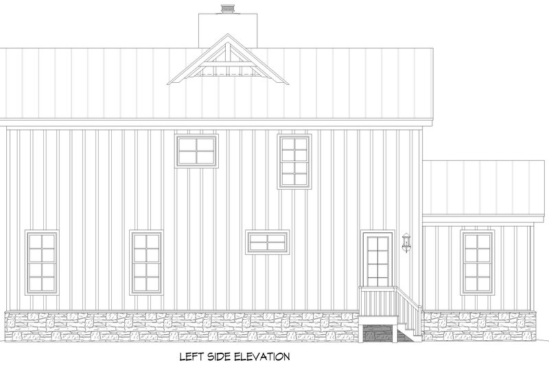 House Plan Design - Exterior - Other Elevation for Farmhouse House Plan #932-1425 - 3 bed, 2.5 bath