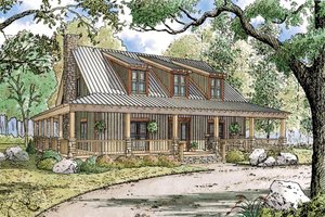 Country Exterior - Front Elevation Plan #923-30