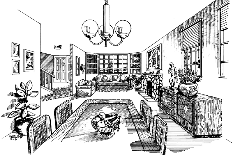House Blueprint - Interior - Other for Tudor House Plan #47-981 - 3 bed, 2.5 bath