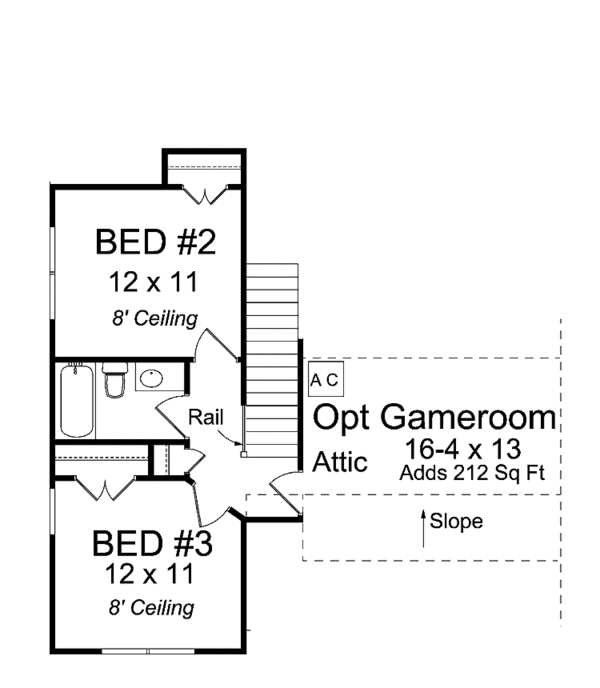 House Blueprint - Traditional Floor Plan - Upper Floor Plan #513-2127