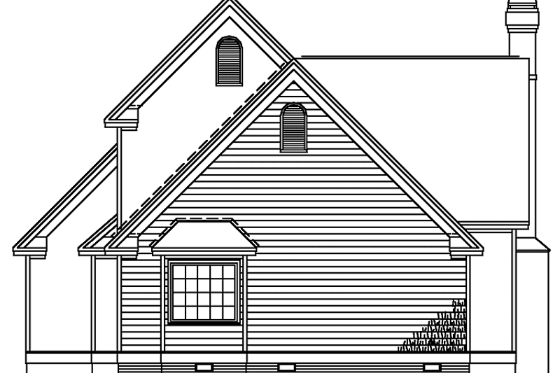 Home Plan - Exterior - Rear Elevation for Country House Plan #929-93 - 3 bed, 2.5 bath