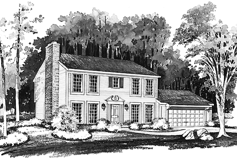 Dream House Plan - Colonial Exterior - Front Elevation Plan #72-761