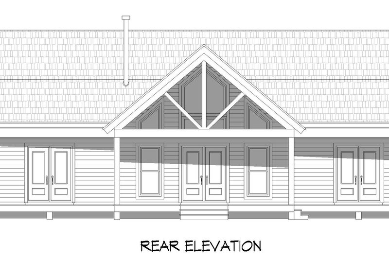 House Plan Design - Exterior - Rear Elevation for Traditional House Plan #932-741 - 3 bed, 2 bath