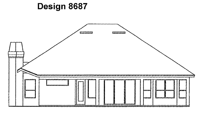House Blueprint - Exterior - Rear Elevation for Contemporary House Plan #417-533 - 3 bed, 2 bath