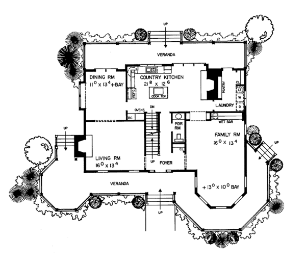 Home Plan - Victorian Floor Plan - Main Floor Plan #72-894